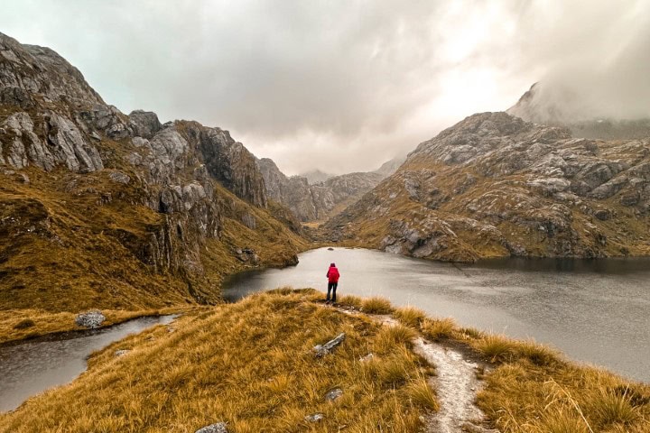 view of Lake Harris on the Routeburn Great Walks Hike