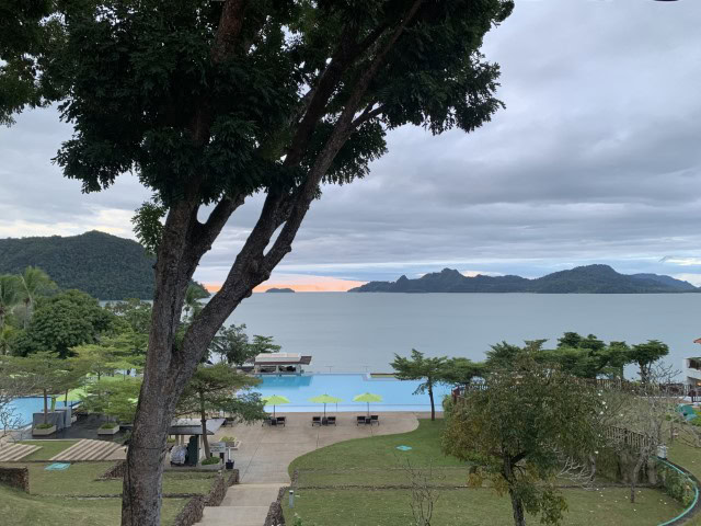 View of the pool and ocean-from-The-Westin-Hotel-in-Langkawi-Malaysia