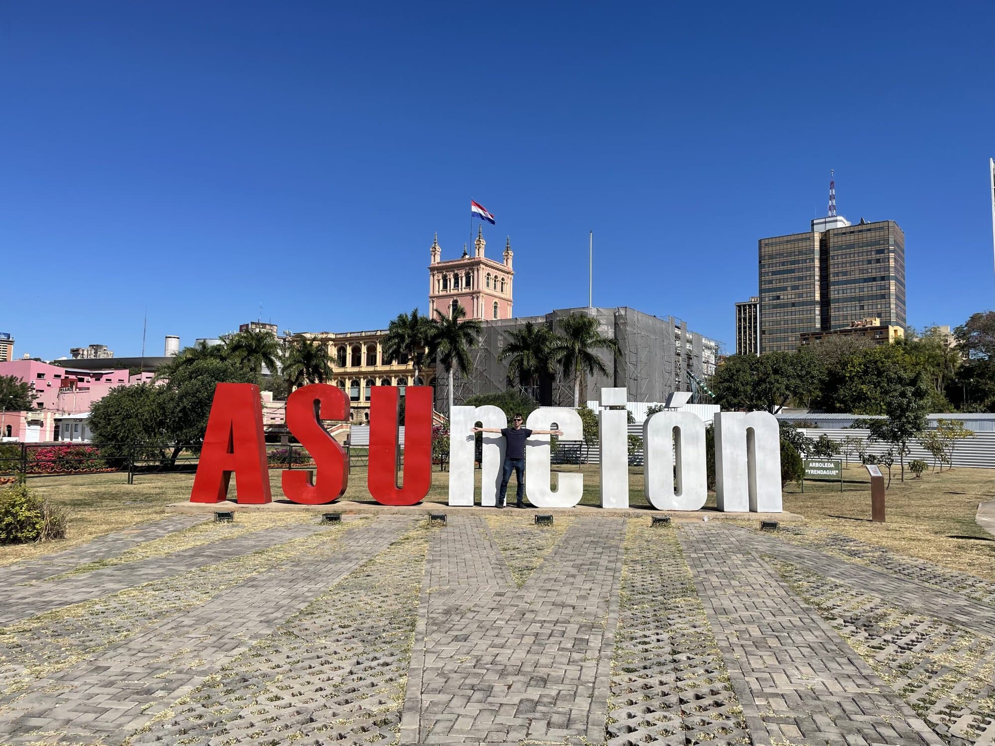 sign in town of asuncion, the capital of Paraguay