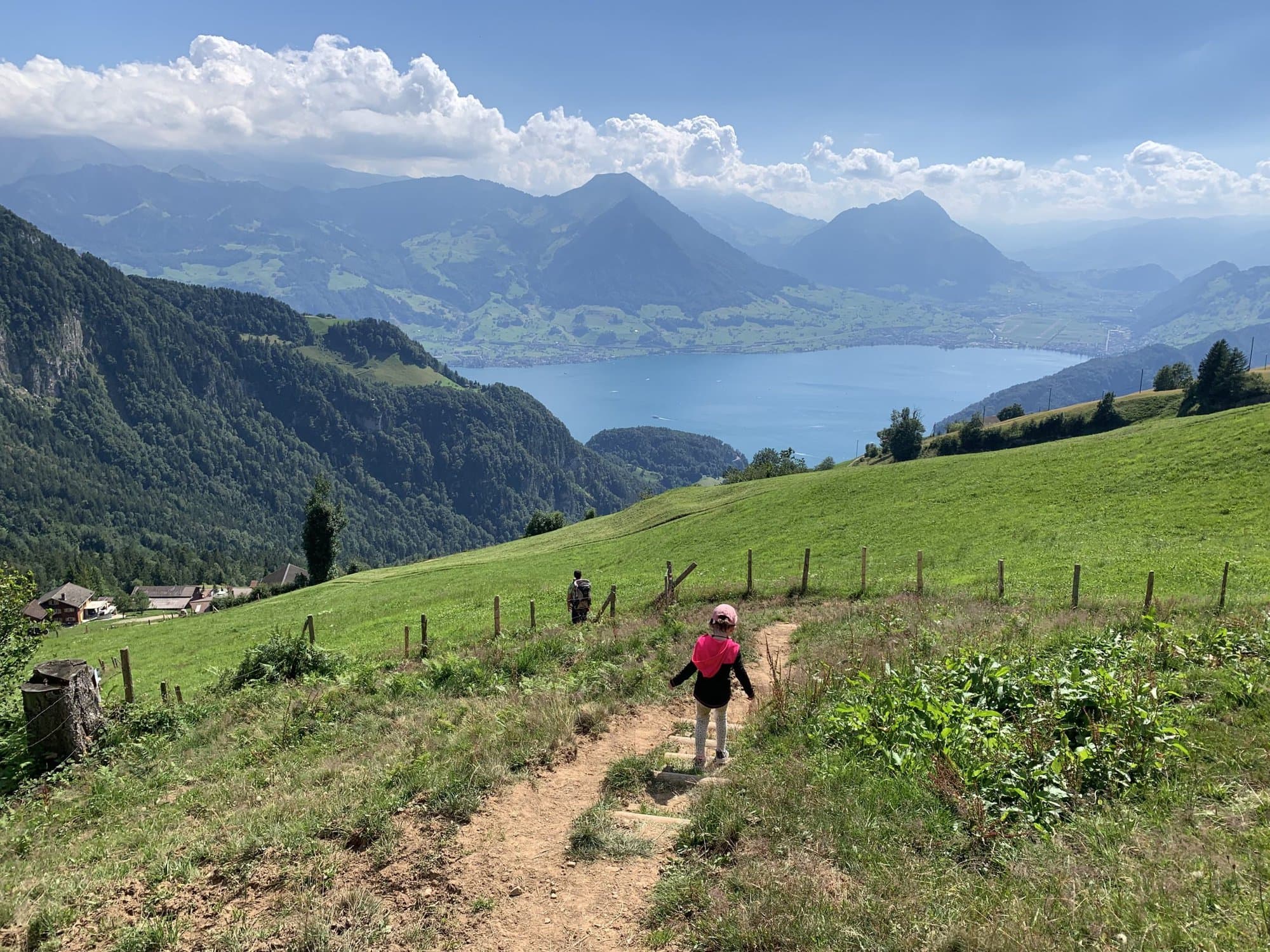 a dirt trail on a Hike above Vitznau