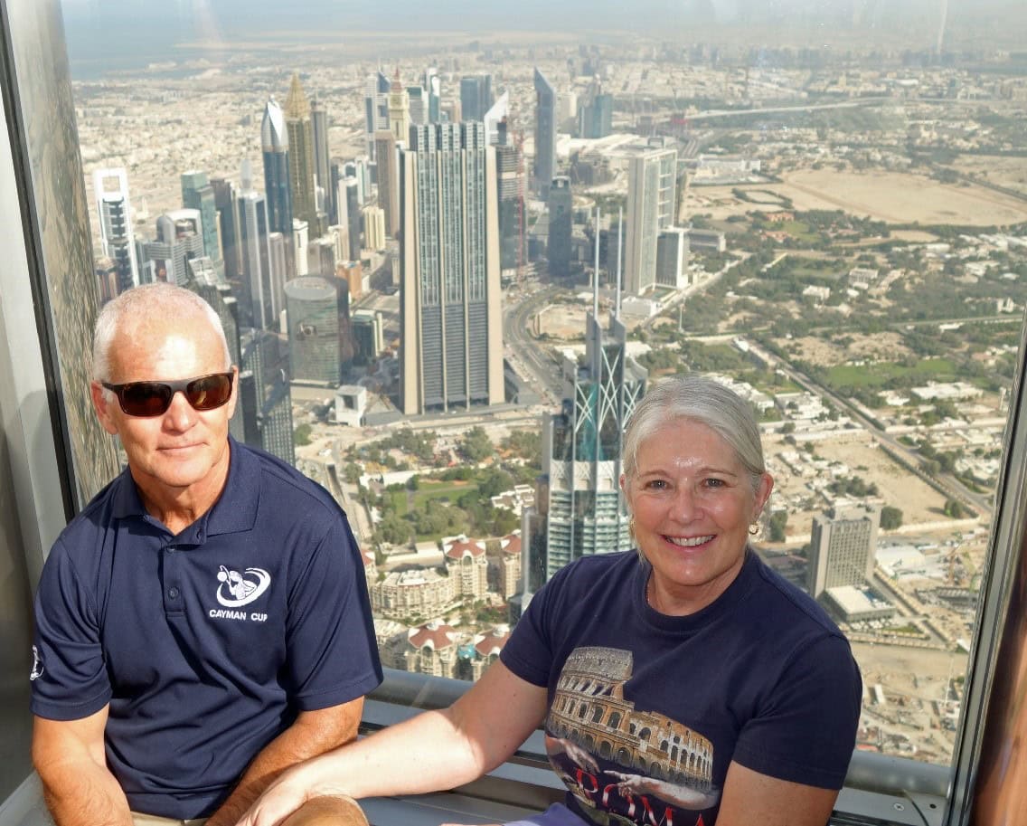 view from 125th Floor of the Burj Khalifa Tower Dubai 