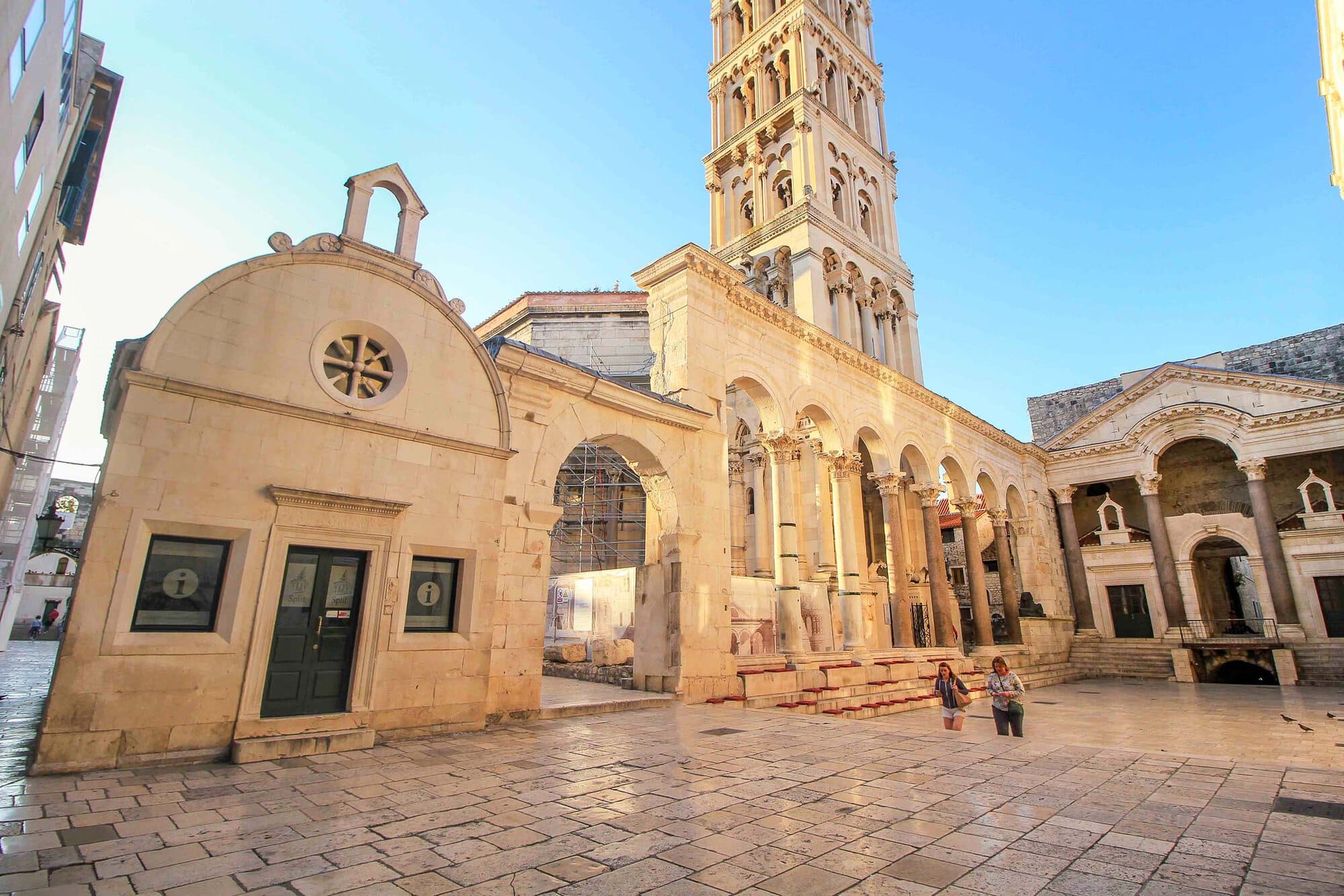 view of old temples in split croatia