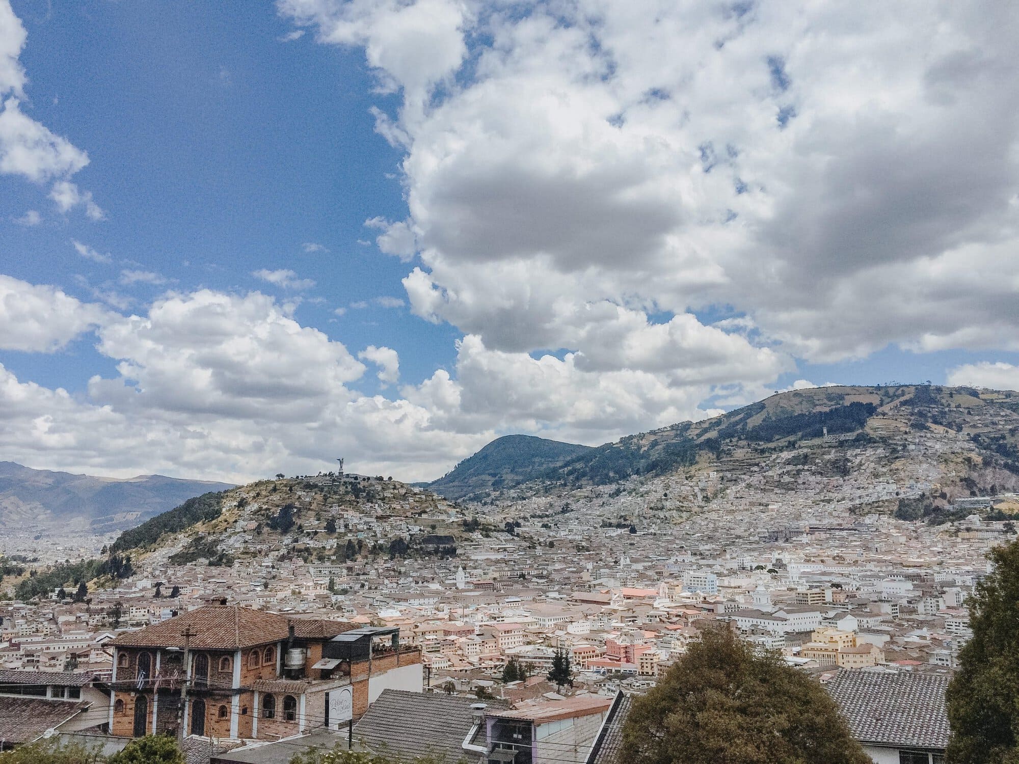 The view of Quito, Ecuador from Parque Itchimbia