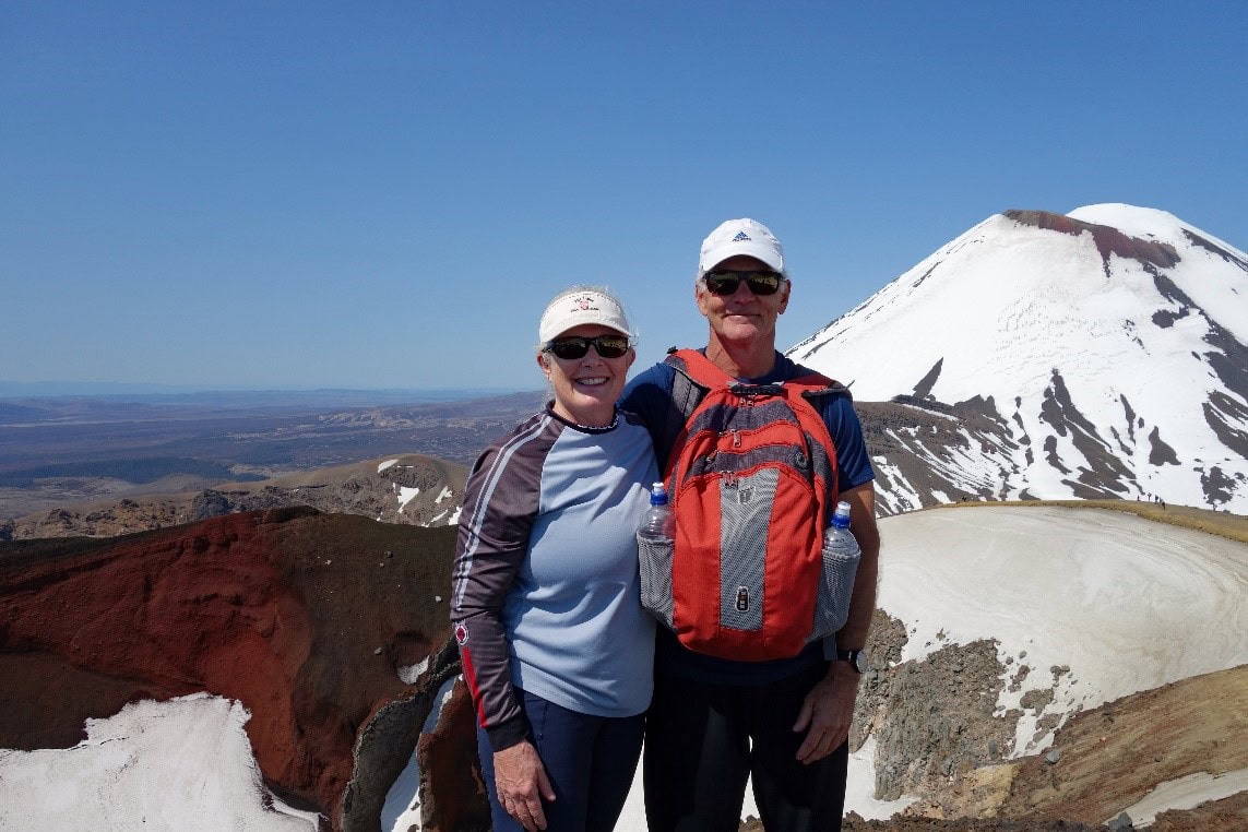 Views from the summit of Tongariro Crossing New Zealand 