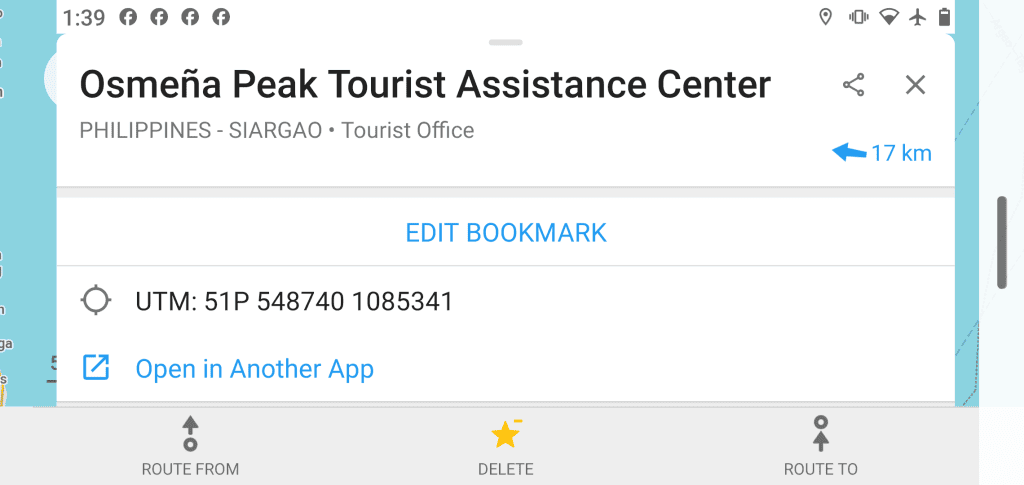screenshot of how to edit pin on organic maps app