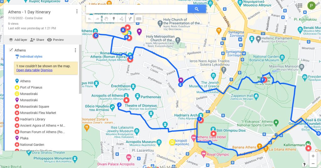 athens 1 day itinerary map-How to Plan a Trip on Google Maps