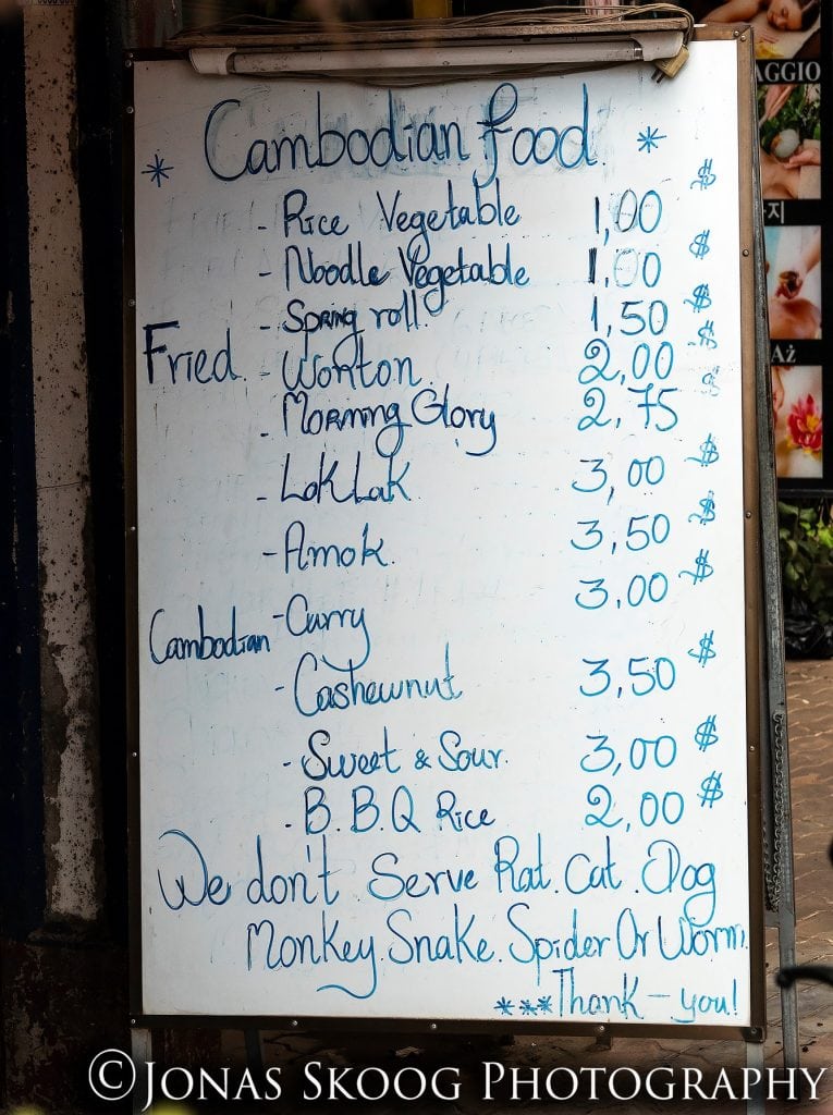 menu of a restaurant on a whiteboard