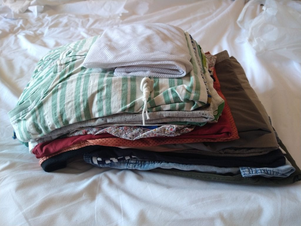 a pile of freshly washed clothes