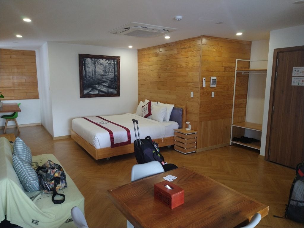 Spacious apartment in Da Lat showing comfortable long-term accommodation while travelling