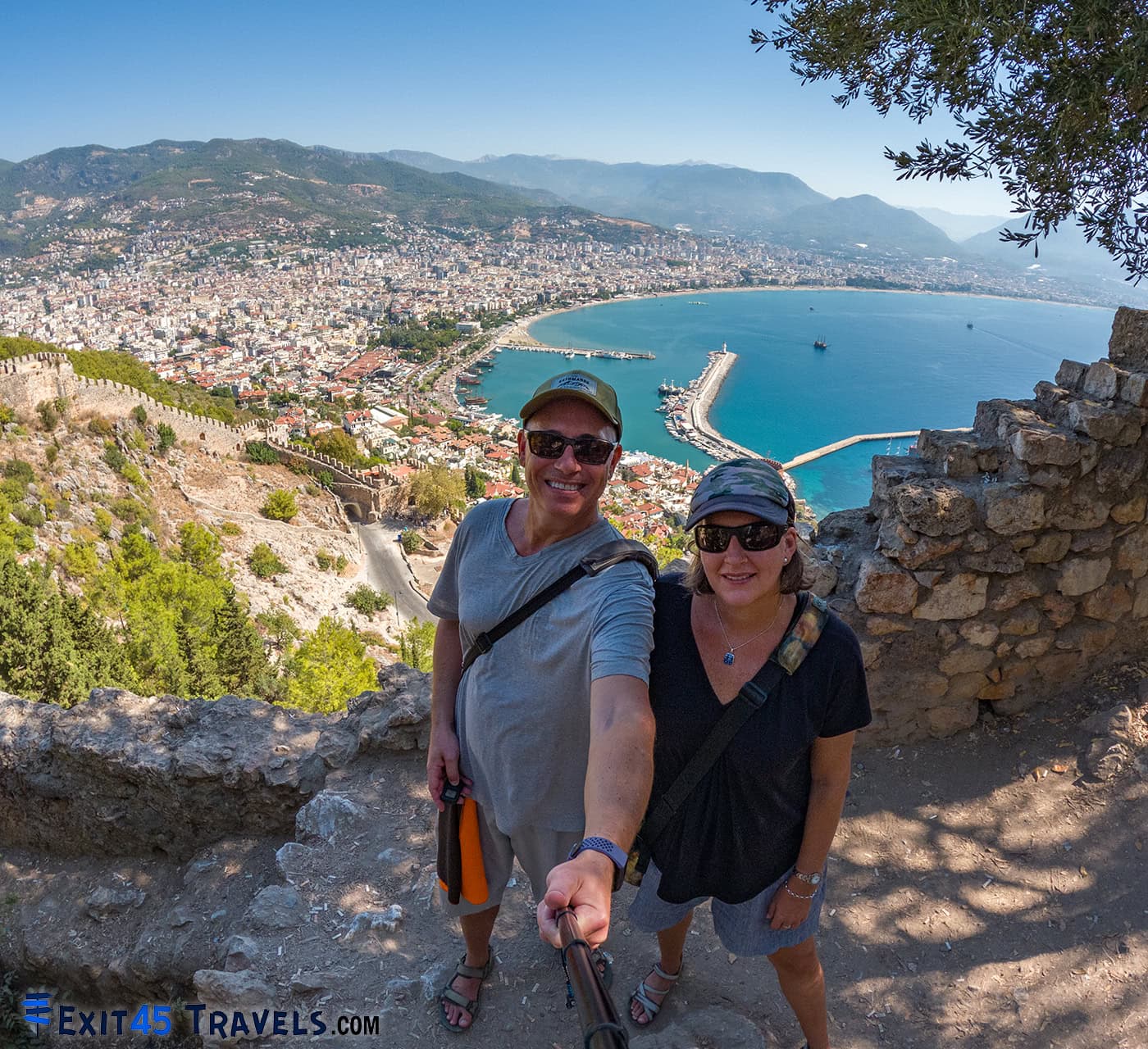 View from Alanya Castle over the coastline in Turkey in June, a strong option in best countries to visit by month