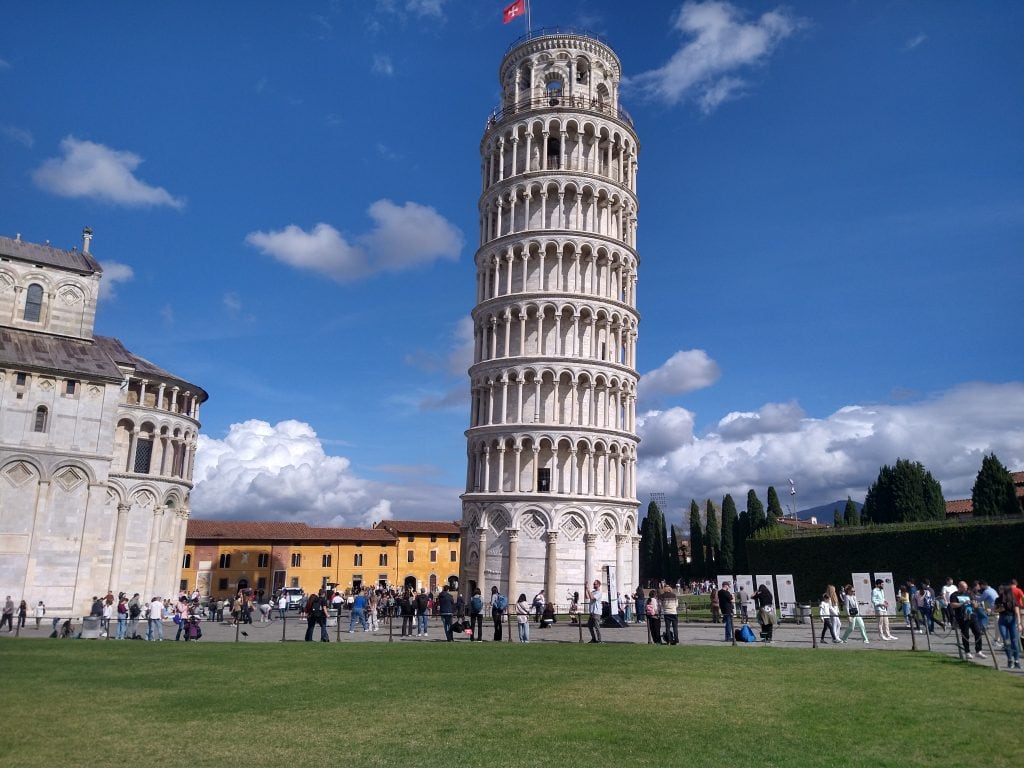 Leaning Tower of Pisa in Italy on a clear October day, a classic stop in best countries to visit by month