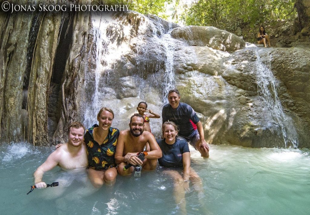 Exploring waterfalls in the Philippines during full-time travel lifestyle with local friends