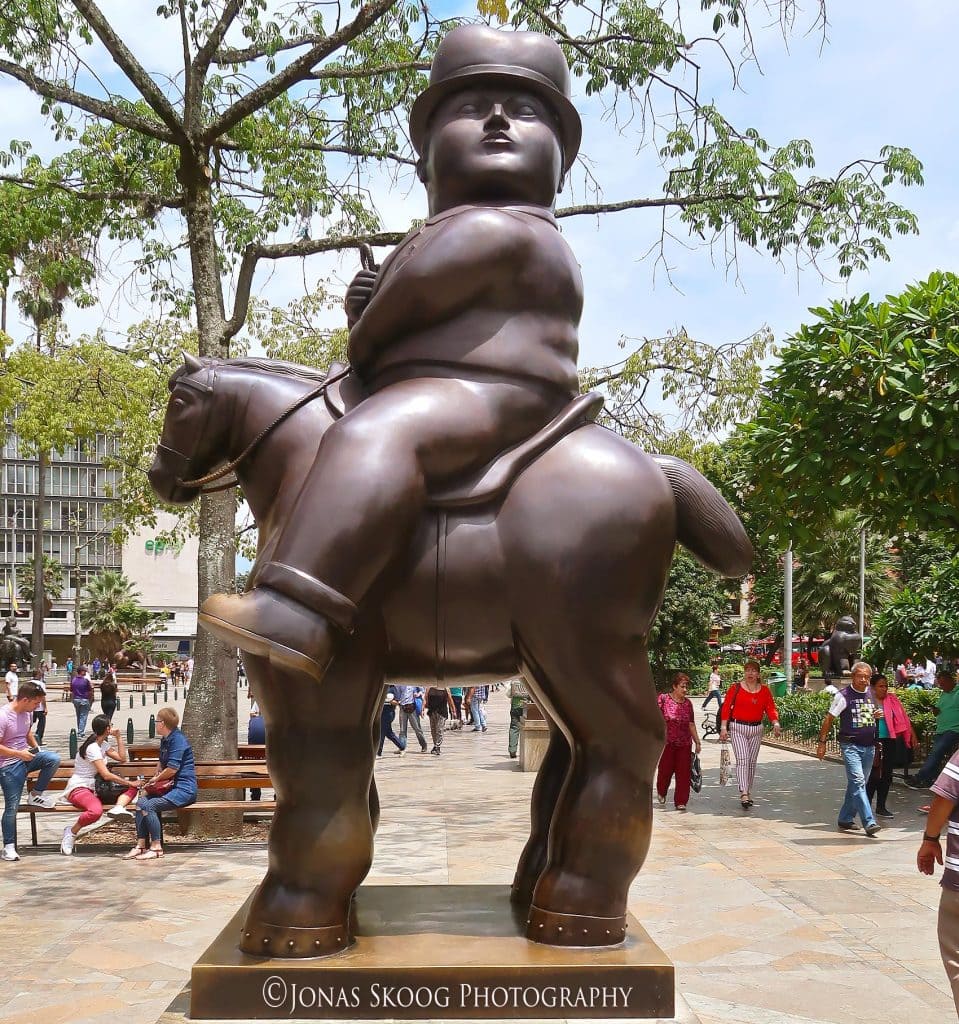 Botero statue in Medellin, Colombia, a cultural hub and slow travel destination in Latin America