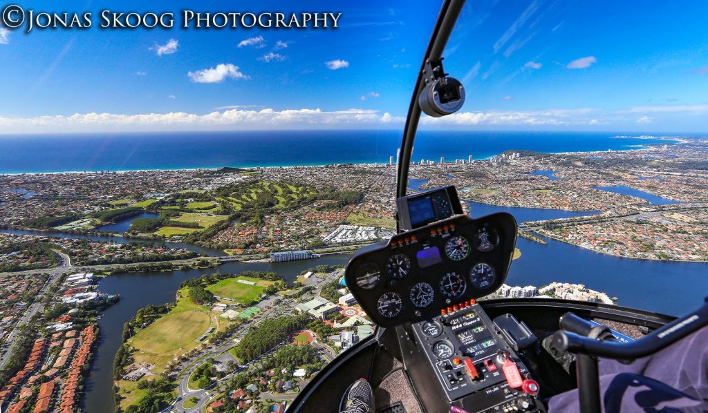 Aerial view of Gold Coast, Australia coastline, a lifestyle base for slow travel destinations